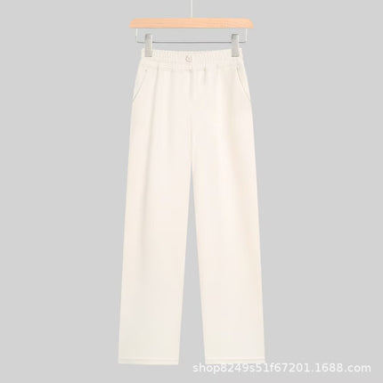 Lulu Women's Straight Air Pants Softstreme Wide-Leg Slimming Look Modal Casual Loose High-Waist Casual Versatile