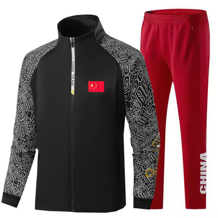 National Team Spring and Autumn Sportswear National Uniform Set Athlete Appearance Taekwondo Martial Arts Training Coach Sports