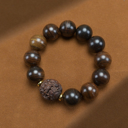 Shen Guibao Chen Xiang 8mm Double Ring Half Bracelet Barrel Bead Bracelet Five Sutra String Beads Niche Wen Play Jewelry Wholesale