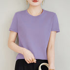 Round neck lavender purple / S