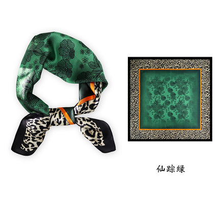 Spring and Summer 70cm Small Square Scarf Women's Autumn and Winter New Foreign Style Fashion All-match Shake Tone Same Scarf Scarf