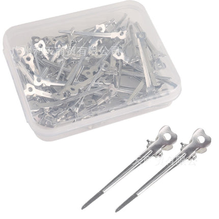 30 Boxed Studio Tray Hairdressing small size Partition Duckbill Positioning Clip Bridal Shape Hand Push Corrugated Clip Fine Aluminum Clip