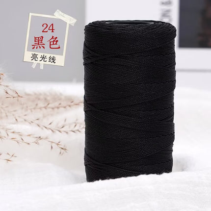 Bright Silk Thread 1mm Thin Thread for Crocheting Bouquets, Bags, Shoes, Handmade 100g Factory Direct Wholesale Knitting Thread