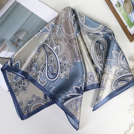 53*53cm Spring and Summer Sun Protection Neck Scarf Women's Easiest for Match Hangzhou Silk Small Square Scarf