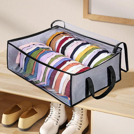 Amazon Large Window Transparent Storage Bag Portable Hat Clothes Foldable Storage Bag Storage Handbag Visual