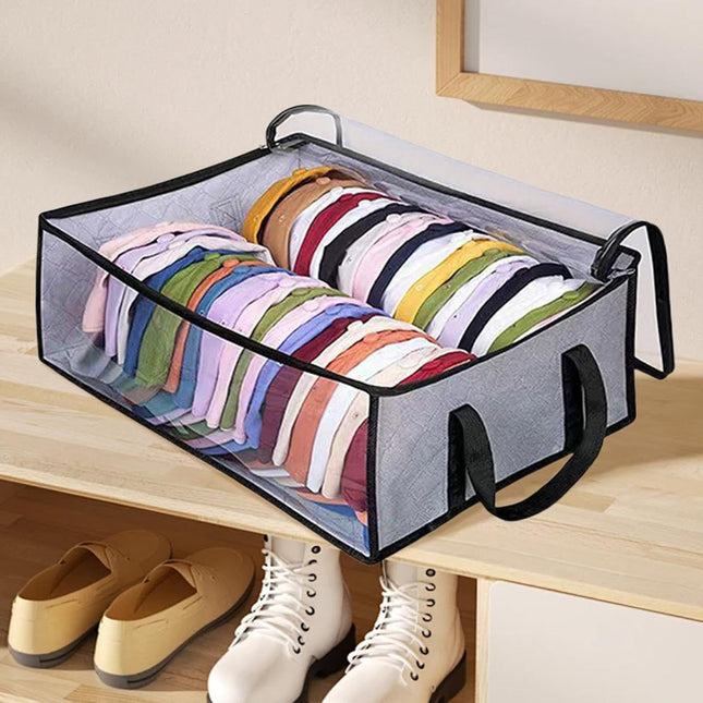 Amazon Large Window Transparent Storage Bag Portable Hat Clothes Foldable Storage Bag Storage Handbag Visual