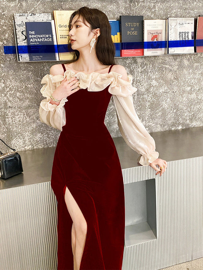 Toast Wear Bride 2025 New Wedding Banquet Temperament Red Evening Dress High-End Light Luxury High-End Engagement