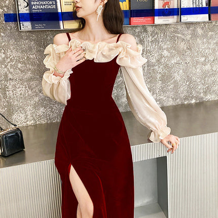 Toast Wear Bride 2025 New Wedding Banquet Temperament Red Evening Dress High-End Light Luxury High-End Engagement