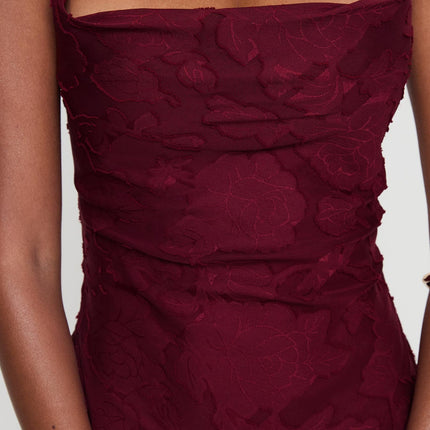 Cross-border Amazon European and American style women's clothing new fashion all-match hot girl style wine red sexy suspender skirt