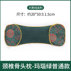 Velvet bone pillow green