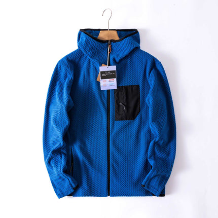 Stars with the same quality men's women's clothing 2025 spring new sports leisure middle layer hooded jacket
