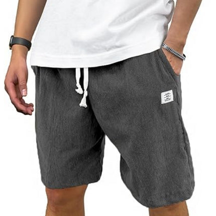 Men's Casual Sports Shorts Fitness Muscle American Quarterers Corduroy Breathable Shorts