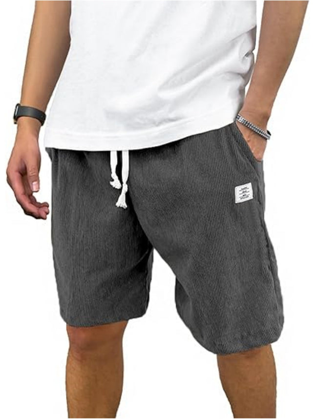 Men's Casual Sports Shorts Fitness Muscle American Quarterers Corduroy Breathable Shorts