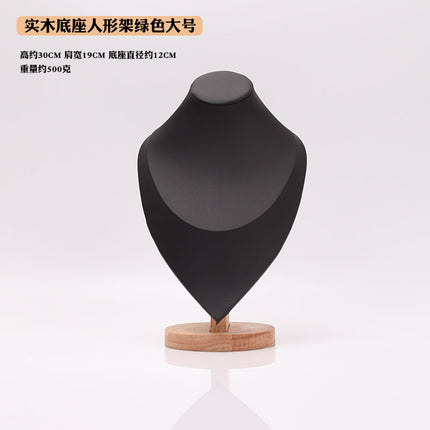 Factory Solid Wood Necklace Display Stand Bracelet Pendant Jewelry Display Rack Figure Model Neck Counter Display Props