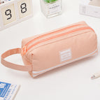 Large capacity pencil case = oxford cloth style / Pink