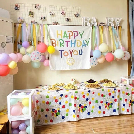 ins style birthday party disposable tablecloth boys and girls photo props party layout decoration table decoration