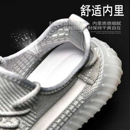 350 Unisex Large Size Yeezy Shoes Breathable Fly-Knit Sneakers Autumn Mesh Running Shoes Cross-Border Wholesale in Stock