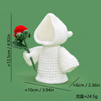 White hand holding rose flower death
