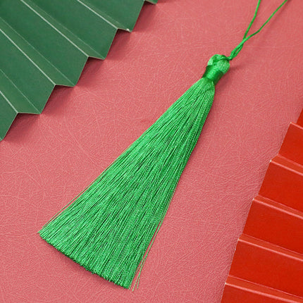 13cm Closed Tassel Fan Accessories Chinese Style Fan Pendant Bookmark Clothing Hanging Spike Accessories Jewelry Decoration Tassel