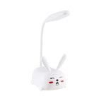 White [little rabbit desk lamp + first switch + usb data cable]