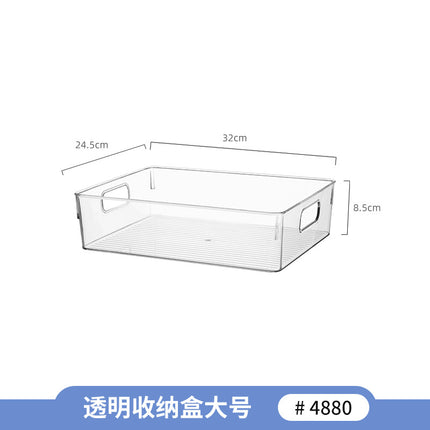 Narrow and Long Slim Transparent Acrylic Kitchen Storage Rack for Cabinet Drawers, Tableware, Dishes, Under-Sink Cookware Organizer