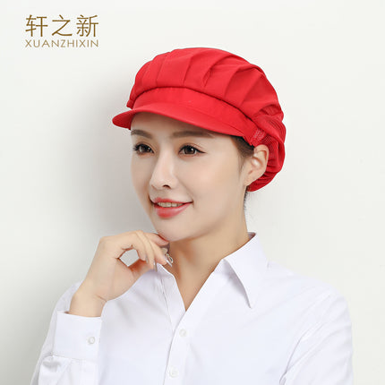 Breathable Net Hat Catering Special Kitchen Chef Food Factory Workshop Anti-oil Smoke Dust-proof Anti-hair-drop Working Cap Female