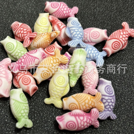 Plastic Washed Marine Series Shell Starfish Small Fish Kids Toy Beaded Bracelet Necklace Beaded Accessories Wholesale