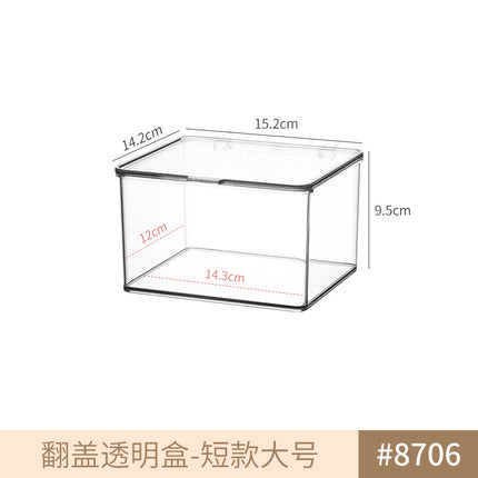 Makeup Cotton Swab Storage Box Makeup Remover Cotton Toothpick Line Acrylic Box Desktop Beauty Egg Cosmetics Storage Box