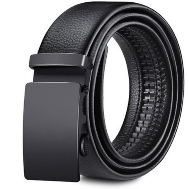 New Men's belt casual Korean style alloy automatic buckle pants belt green middle-aged belt business versatile