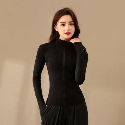 Lulu Badminton Slim-fit Sports Top Women's 2024 Autumn and Winter New Running High-end Long-sleeved Fitness Yoga Clothes