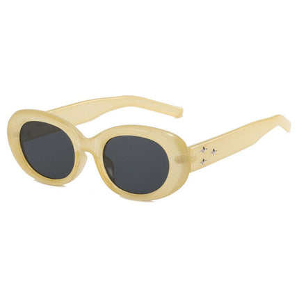 New Three-Star Oval European and American Sunglasses for Women Internet Celebrity Ins Sexy Gm Anti-Uv Sunglasses for Women 8350