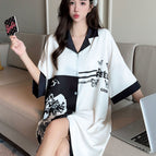 Black and white butterfly [single nightgown] / M【 40-50kg 】