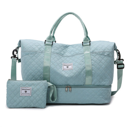 Luggage Bag Travel Portable Bag Rhomboid All-match Short-distance Travel Bag Dry and Wet Separation Sports Fitness Bag