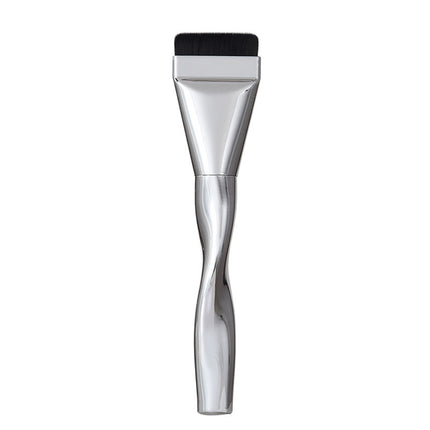 Fish Tail Foundation Brush, Thin and Non-Eating Powder, Flat Head, Beveled Crescent Moon Mask Brush, Traceless Concealer Liquid Foundation Makeup Brush