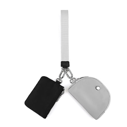 In stock Amazon lulu same multi-functional fashion women's wrist bag portable simple bank card mini coin purse