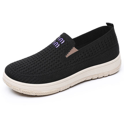 Women's Shoes, Versatile Summer New Style Slip-On Old Beijing Cloth Shoes, Fly-Woven Mesh Breathable Casual Shoes Wholesale