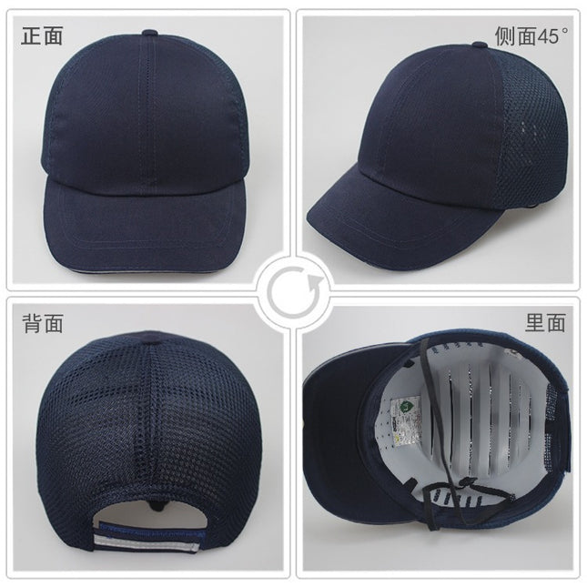 Lightweight anti-collision safety helmet labor protection helmet breathable and comfortable anti-collision helmet head protection can be used as embroidered logo plastic liner Cap