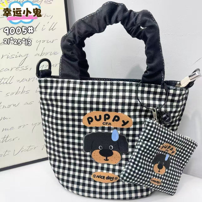 In-Stock New Small Cloth Bag Ins Cute Cartoon Women's Summer Cloth Bag Handbag Casual Tote Bag Upgrade