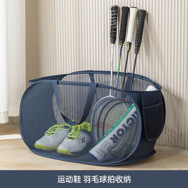 Source Manufacturer Pop-Up Storage Box Camping Picnic Swimming Badminton Racket Storage Bag Zipper Multi-Function