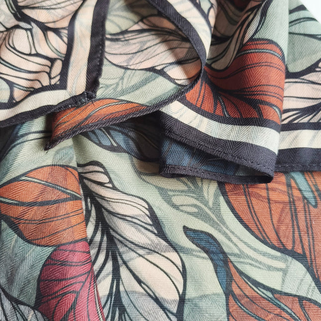 Color Picasso line fashion Joker silk wool autumn and winter scarf scarf shawl 65*65 double-sided printed square scarf