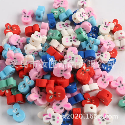 100 a pack of cross-border fruit soft pottery loose beads clay beads diy Amazon material bag accessories mobile phone