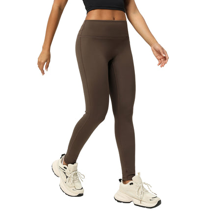 Autumn and Winter Thickened Composite Yoga Pants fleece-lined Tights Naked Elastic Sports Pants No T Line High Waist Hip Lifting Pants