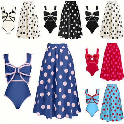 2025 Europe and the United States cross-border new bikini Amazon two-piece skirt conservative one-piece swimsuit women's in stock wholesale