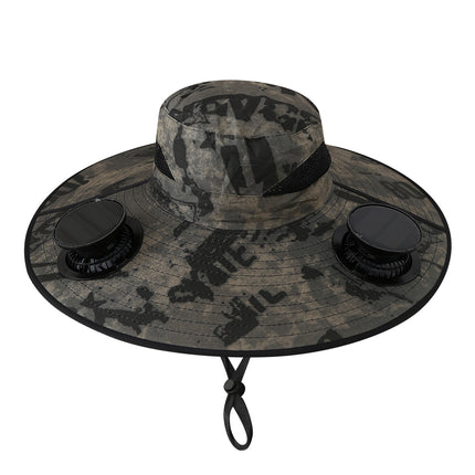 [5581 People Collected] Large Brim Fisherman Hat Men's Summer Sun Protection Hat with Large Brim Breathable Sun Hat by