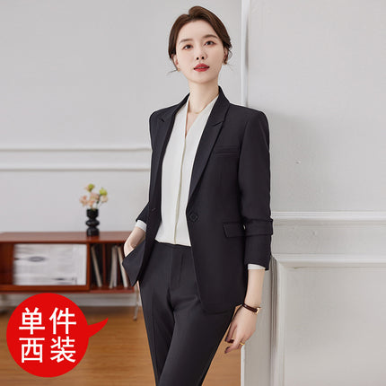 Professional suit suit women's spring elegant and capable case Field customer service workwear hotel front desk reception work clothes high-end