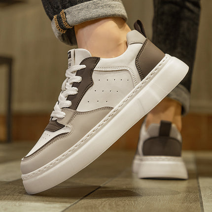 2024 New Microfiber leather breathable cold-Stick Sports Board shoes fashionable all-Match platform casual high quality men's shoes
