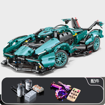 Compatible with Lego Gulf Oil Racing 911 Children's Toy Building Blocks sports car Car Model Cross Border Wholesale