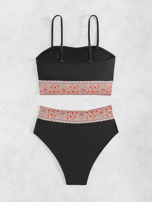 Sexy High Waist Sling Bikini / Bikini Taille Haute Bretelles Sexy