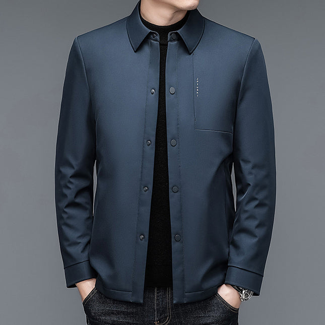 genuine goods down liner jacket men's coat 2024 winter new business middle-aged and elderly cadres lapel down jacket