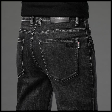 2024 spring new men's light business jeans men's fashion men's jeans small straight pants